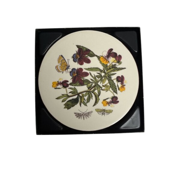 Portmeirion Botanical Garden Round Cork-Backed Coasters Set Of 6 - Picture 10 of 13